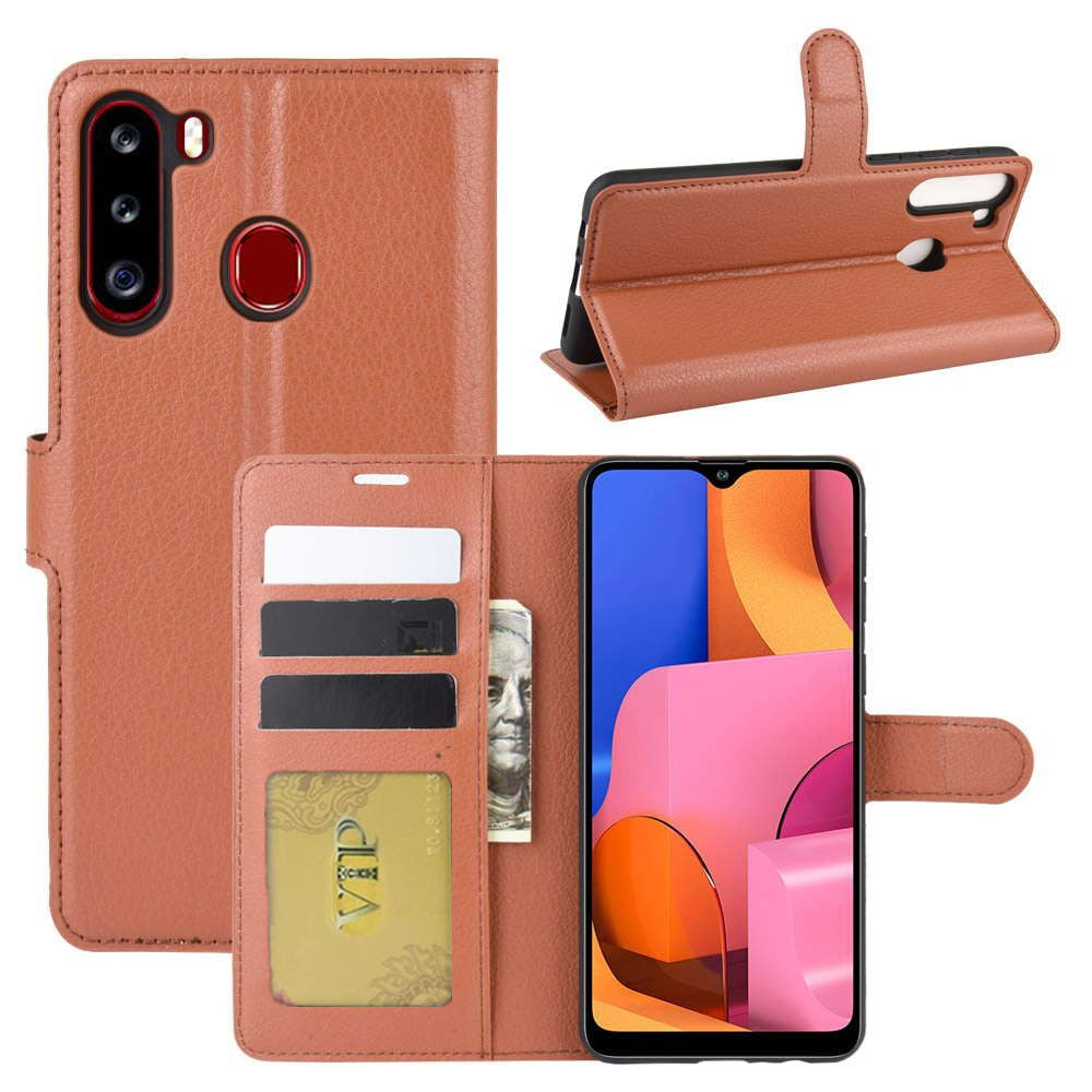 Leather Folio Wallet Case for Samsung Galaxy A21 Leather Folio Wallet Case for Samsung Galaxy A21